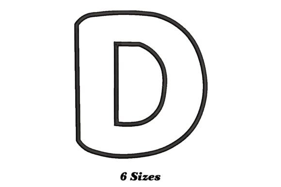 Alphabet Letter D: A Whimsical Embroidery Design
