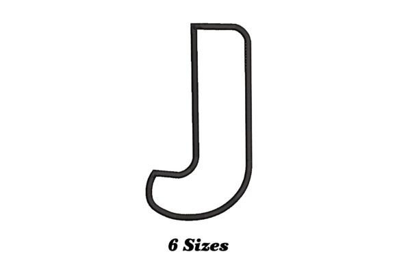 Alphabet Letter J Outline: Stylish Embroidery Design