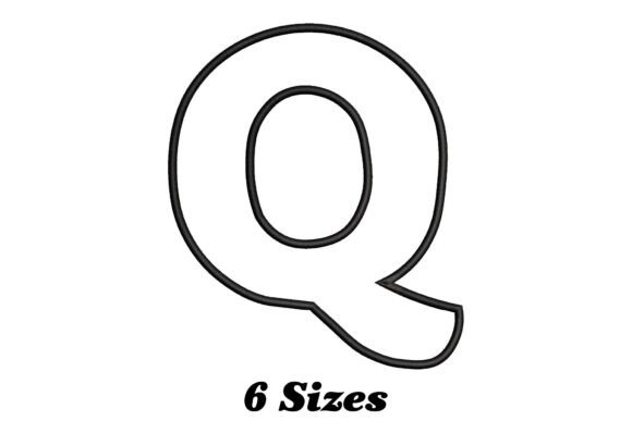 Alphabet Letter Q Outline: A Versatile Design for Embroidery and Beyond