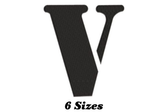 Alphabet Letter V: A Stylish Embroidery Design