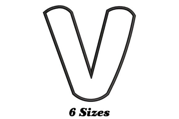Alphabet Letter V Outline: A Stylish Embroidery Upgrade