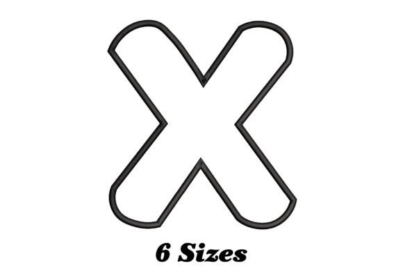 Alphabet Letter X Outline: A Stylish Embroidery Design