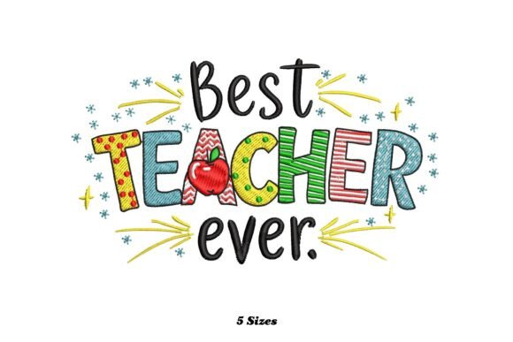 Best Teacher Ever Teaching with Heart Design