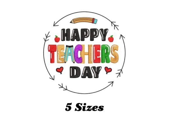 Celebrating Happy Teachers Day with Whimsical Embroidery