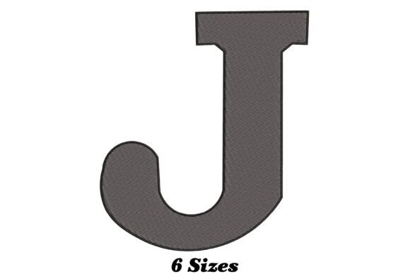 Elegant Letter J: A Stylish Embroidery Design for Modern Fabrics