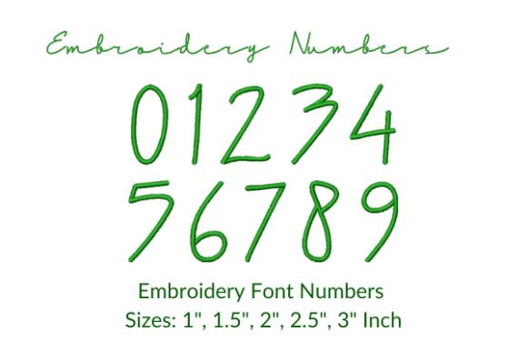 Gistesy Number Fonts Embroidery Design Guide