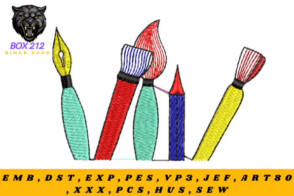 Ignite Pride with a Vibrant School Spirit Embroidery Design