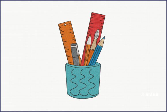 Infuse Whimsy into Your Craft: The Playful Stationery Holder Embroidery Design