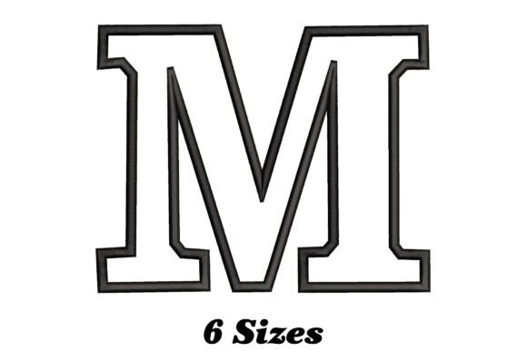 Letter M Outline: A Versatile Embroidery Design for Every Creator