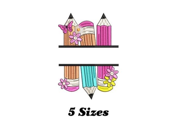 Teacher Pencil: A Whimsical Embroidery Design for Fabric Projects