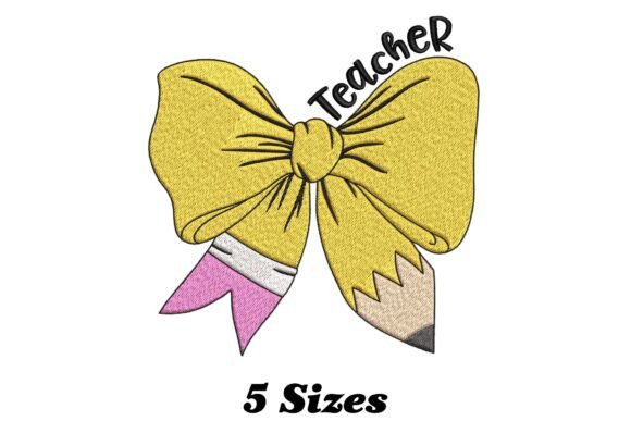 Teacher Pencil Bow: Elevating Brand Identity Through Strategic Embroidery
